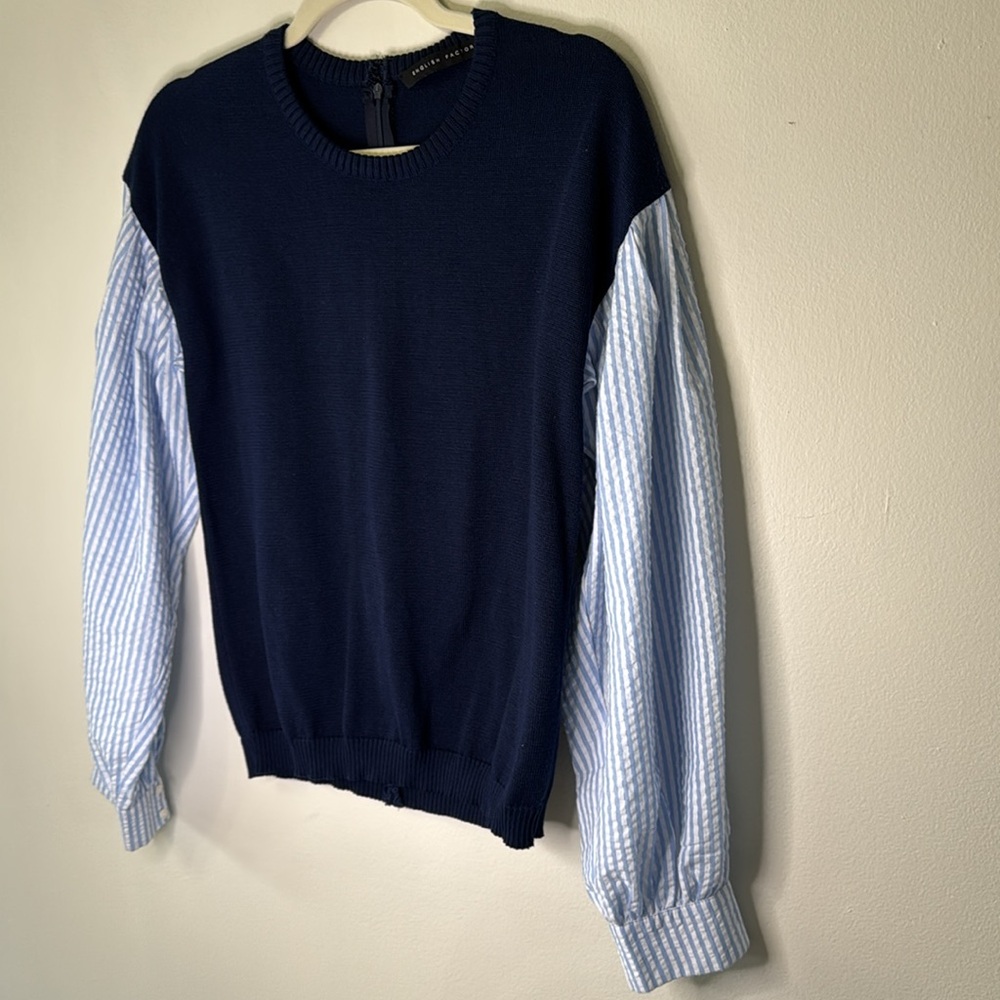 English Factory Mixed Media Sweater - Picture 2 of 8